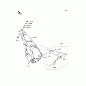 Схема узла: Рама для Kawasaki KX250/ KX252 KX250F