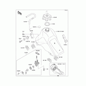 Схема узла: Топливный бак для Kawasaki KLX650 KLX650R