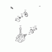 Схема вузла: Колінчастий вал для Kawasaki KL250 KL250 Super Sherpa