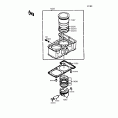Схема узла: Цилиндр & Поршень для Kawasaki EL250 Eliminator 250LX