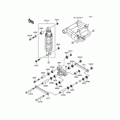 Схема узла: Подвеска/задний амортизатор для Kawasaki ZR800 Z800 ABS