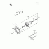 Схема узла: Ступица переднего колеса для Kawasaki KX100
