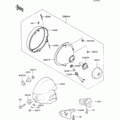 Схема вузла: Head lamp для Kawasaki VN750 VN750 Twin