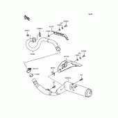 Схема вузла: Вихлопна система для Kawasaki KL250 KL250 Super Sherpa