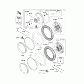 Схема узла: Шины для Kawasaki KX250/ KX252 KX250F