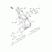 Схема узла: Крепление двигателя для Kawasaki KX125
