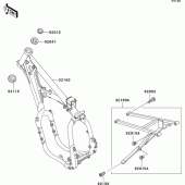 Схема узла: Рама для Kawasaki KX500