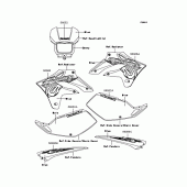 Схема узла: Наклейки (Синий M2) для Kawasaki KLX250 D-Tracker