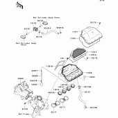 Схема вузла: Повітряний фільтр Kawasaki ZX636 Ninja ZX-6R