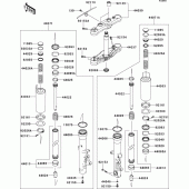 Схема вузла: Вилка передньої осі для Kawasaki VN1700 Vulcan 1700 Voyager
