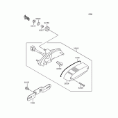 Схема вузла: Задній ліхтар (Стоп-сигнал) для Kawasaki ZR250 Balius-II