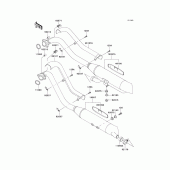 Схема вузла: Вихлопна система для Kawasaki VN800 Vulcan 800 Classic