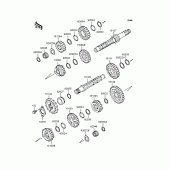 Схема вузла: Трансмісія для Kawasaki BJ250 Estrella