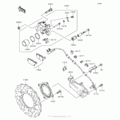 Схема вузла: Заднє гальмо для Kawasaki KLZ1000 Versys 1000 LT