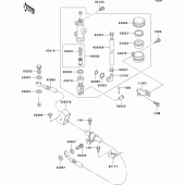 Схема узла: Задний тормозной цилиндр для Kawasaki ZX1200 Ninja ZX-12R