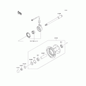 Схема узла: Ступица переднего колеса для Kawasaki KLX250 KLX250