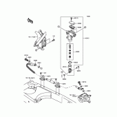 Схема вузла: Задній гальмівний циліндр Kawasaki KLX140 KLX140