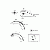 Схема вузла: Decals(Black/Silver) для Kawasaki VN900 Vulcan 900 Classic LT