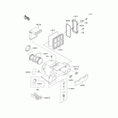Схема вузла: Повітряний фільтр Kawasaki KL250 KLR250