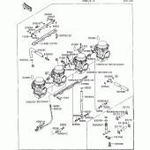 Схема узла: Карбюратор(1/4) для Kawasaki ZX600 GPX600R