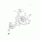 Схема вузла: Cylinder head(front) для Kawasaki KLV1000