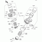 Схема вузла: Циліндр & Поршень для Kawasaki VN1600 VN1600 Mean Streak