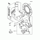 Схема узла: Передний тормоз для Kawasaki KMX125