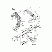 Схема вузла: Підвіска/задній амортизатор для Kawasaki ZR1000 Z1000