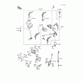 Схема вузла: Ignition switch/locks/reflectors для Kawasaki ZX600 GPX600R