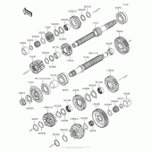 Схема вузла: Трансмісія для Kawasaki ZX1000 Ninja 1000 ABS