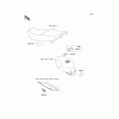 Схема вузла: Інформаційні наклейки для Kawasaki ZX600 ZZ-R600