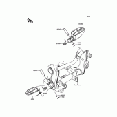 Схема узла: Подножки для Kawasaki KLX140 KLX140