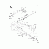 Схема вузла: Задній важіль (Маятник) для Kawasaki ZR750 ZR-7