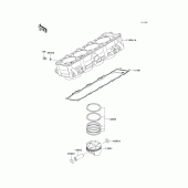 Схема вузла: Циліндр & Поршень для Kawasaki ZR1000 Z1000
