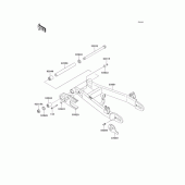 Схема вузла: Задній важіль (Маятник) для Kawasaki BJ250 250TR