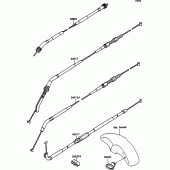 Схема узла: Тросики для Kawasaki ZX750 ZXR750