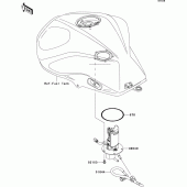 Схема вузла: Паливний насос Kawasaki ZR750 Z750 ABS