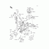 Схема узла: Крепление двигателя для Kawasaki KLX250 KLX250