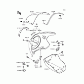 Схема вузла: Обтічник для Kawasaki EL250 Eliminator 250SE