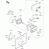 Схема вузла: Taillight(s) для Kawasaki VN1500 VN1500 Classic FI