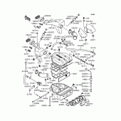 Схема узла: Воздушный фильтр для Kawasaki ZX400 ZZR400