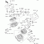 Схема вузла: Клапанна кришка Kawasaki VN1500 VN1500 Classic FI
