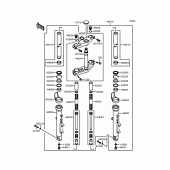 Схема вузла: Вилка передньої осі (ZX900-A12) для Kawasaki ZX900 GPZ900R