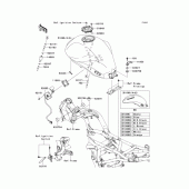 Схема узла: Топливный бак для Kawasaki EX650 Ninja 650 ABS