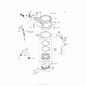 Схема узла: Цилиндр & Поршень для Kawasaki KL650 KLR650