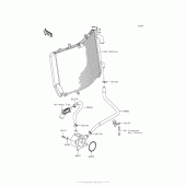 Схема узла: Масляный охладитель для Kawasaki ZX1400 Ninja ZX-14R ABS