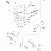 Схема вузла: Передній гальмівний циліндр для Kawasaki VN800 Vulcan 800 Classic