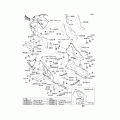 Схема вузла: Cowling lowers(1/2)(b1/b2) для Kawasaki ZX1200 Ninja ZX-12R