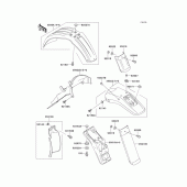 Схема вузла: Fenders(1/2) для Kawasaki KLX650 KLX650 Motard