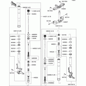 Схема вузла: Вилка передньої осі для Kawasaki ZX600 Ninja ZX-6R